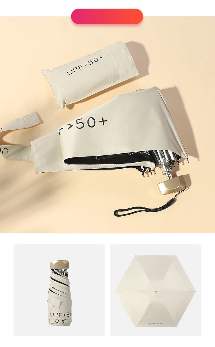 Mini Sunumbrella pocket Umbrella Vinyl folding UV protection sunshade pocket umbrella Capsule umbrella zwq