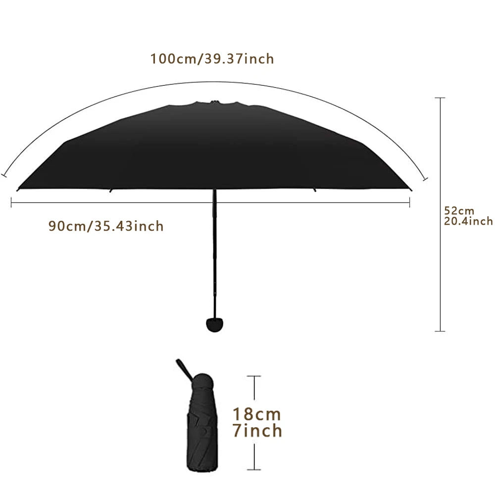 Mini Foldable umbrella UV protection Mini Sun Umbrella dual use portable box to store sunshade umbrella Mini umbrella zwq