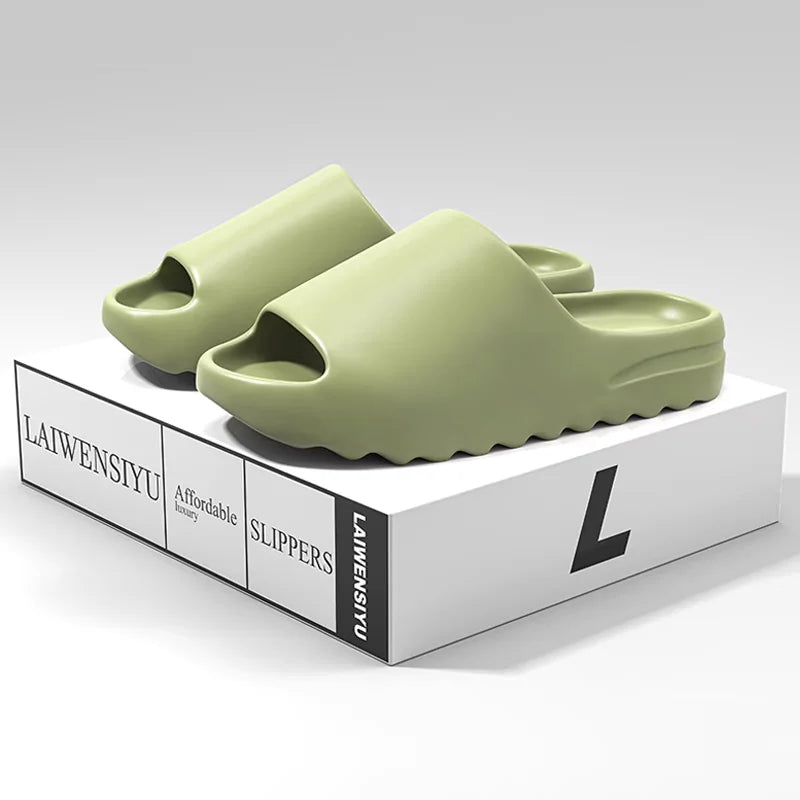 Unisex House Shoes Non-Slip thick Soft Platform Slide Sandals for Women Men Indoor Outdoor Shower Bathroom Slipper for Adult