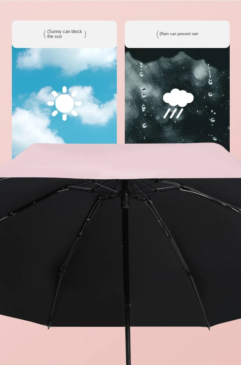 Mini Foldable umbrella UV protection Mini Sun Umbrella dual use portable box to store sunshade umbrella Mini umbrella zwq